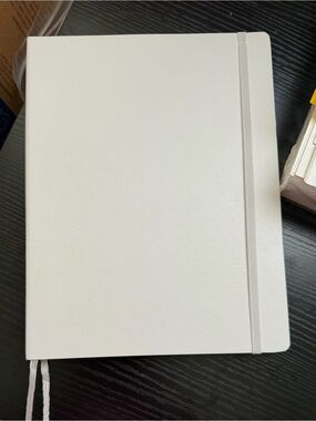 White Hardcover Sketchbook with Elastic Closure
